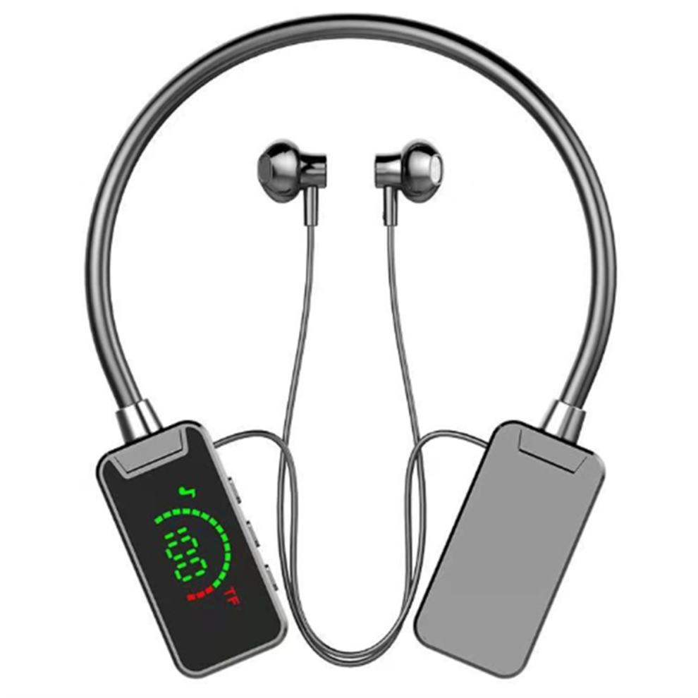 Neckband Bluetooth Headphones With Led Display Wireless Earphones 4853968521973