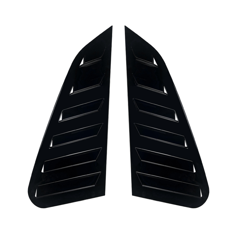 Car Rear Triangular Window Louvers Shutters For Bright Black 4852839602209