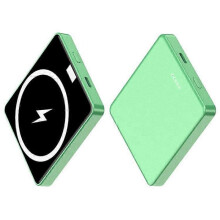 (Green) E30 10000mAh Magnetic Power Bank 15W Wireless Charging PD + QC 20W External Battery Pack Phone Charger