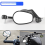 Universal Motorcycle 22mm Handlebar Rearview Mirror Oval Reflector A 6