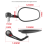 Universal Motorcycle 22mm Handlebar Rearview Mirror Oval Reflector A 2