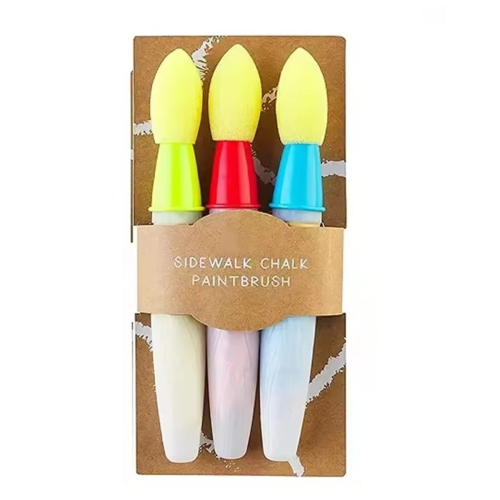 Washable Sidewalk Chalk Paint Brush Set Soft with Foam Brush Head
