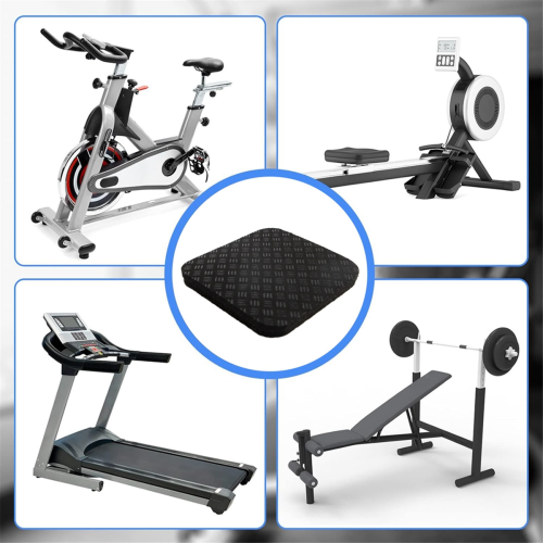 8pcs Treadmill Walking Mat Pad, Silicone Noise Reduction Workout Mat