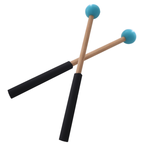 Percussion Mallets Stick with Rubber Head and Handle Blue 2