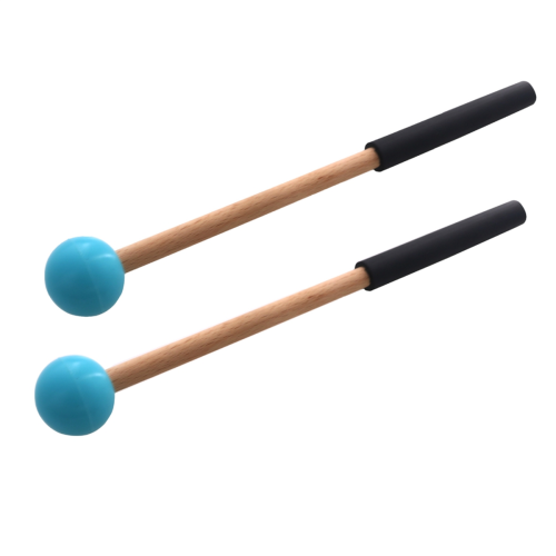 Percussion Mallets Stick with Rubber Head and Handle Blue 1