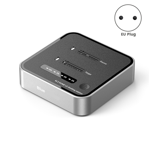 M2 20Gbps Two Bay SSD Docking Station Dual Bay Offline USB C EU Plug 1