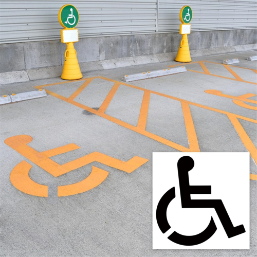 Handicap Stencil, Reusable Silicone Parking Lot Stencil 2