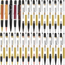 20Pack Woodturning Pen Kit Twist Ballpoint Pen Kit with Refill Copper