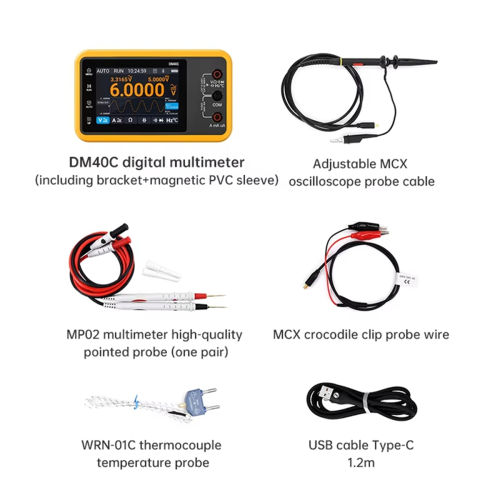 DM40 Digital Oscilloscope Multimeter Signal Generator,E 2