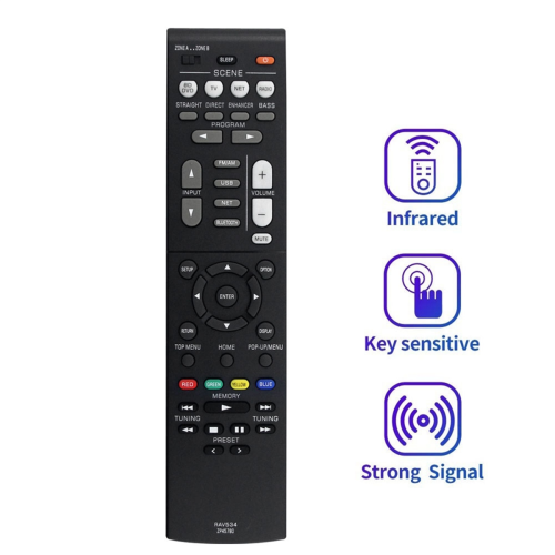 Replace RAV534-ZP45780 Remote Control for AV Receiver RX-V485 1