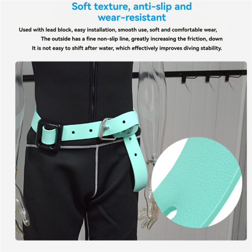 1.5M Adjustable Scuba Diving Weight Belt with Buckle White 2