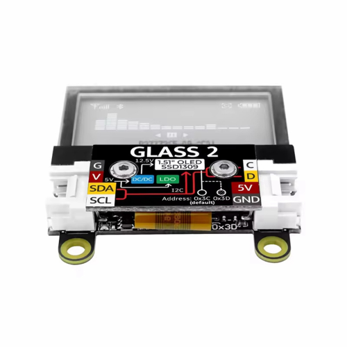 Glass 2 Unit 1.51 Inch Transparent OLED Expansion Screen Unit SSD1309 2