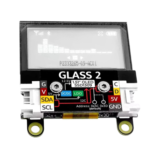 Glass 2 Unit 1.51 Inch Transparent OLED Expansion Screen Unit SSD1309
