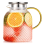 Glass Pitcher, 50oz Glass Pitcher with Lid and Spout 1