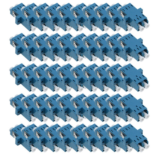 50Pcs LC Duplex Fiber Optic Adapter LC Optical Fiber Coupler
