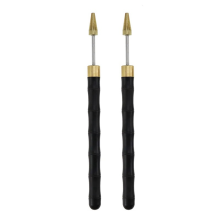 2Pcs Leather Edge Dye Tool,Ebony Wood Handle,Double Bearing Configure