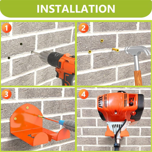 Wall Mounted Trimmer Rack Iron Universal Weeder Eater Hanger 2