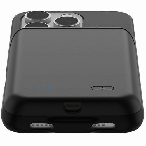 (Black) Compatible For iPhone 16 Pro Charging Back Case 7000mAh Power Bank Phone Backup Battery Pack 1