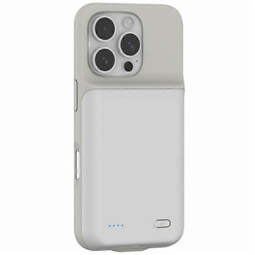 (White) Compatible For iPhone 16 Pro Charging Back Case 7000mAh Power Bank Phone Backup Battery Pack