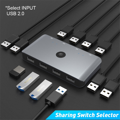 4 in 4 Out USB 2.0 KVM Switch Shared Controller Adapter 1
