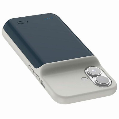 (Blue) Compatible For iPhone 16 Charging Back Case 7000mAh Power Bank Phone Backup Battery Pack 2