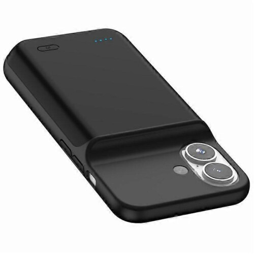 (Black) Compatible For iPhone 16 Charging Back Case 7000mAh Power Bank Phone Backup Battery Pack 2