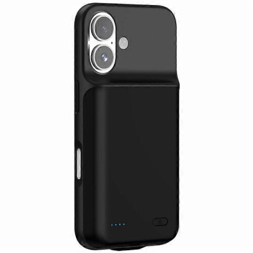 (Black) Compatible For iPhone 16 Charging Back Case 7000mAh Power Bank Phone Backup Battery Pack