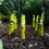 Resin Garden Stakes with Bamboo Decor 2pcs B 2