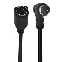 90 Degree Bend Mini DIN 4Pin Male to Female S-Video Cable B