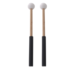 Percussion Mallets Stick with Rubber Head and Handle White