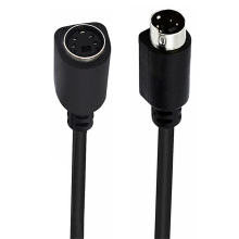 90 Degree Bend Mini DIN 4Pin Male to Female S-Video Cable A
