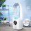 (bule) NEW Portable Air Conditioner Fan Rechargeable Air Cooler 6 Speeds Adjustable_ 5