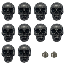 Skull Stud DIY Rivet Conchos for DIY Crafts Making Ancient Silver