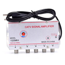 Cable TV Splitter Amplifier 45Mhz to 860MHz 1 in 4 Out EU Plug