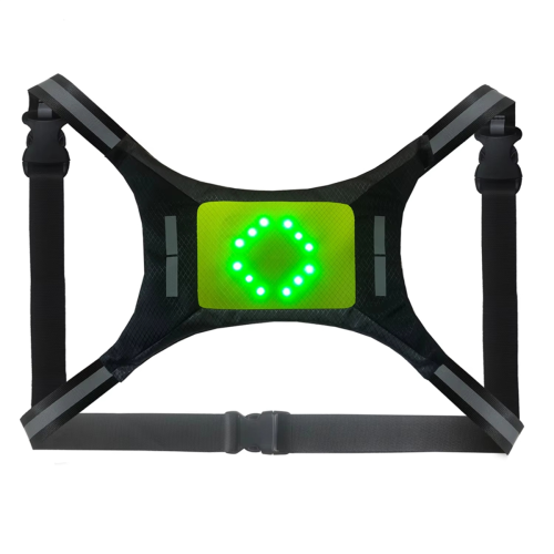 LED Reflective Vest USB Rechargeable Remote Turn Signal Light Vest 2