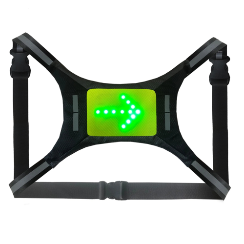 LED Reflective Vest USB Rechargeable Remote Turn Signal Light Vest 1