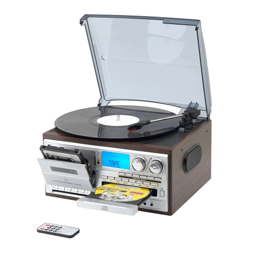 Retro Vinyl Multi Functions Record Player Turntable 3-Speed UK Plug