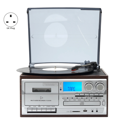 Retro Vinyl Multi Functions Record Player Turntable 3-Speed UK Plug 1