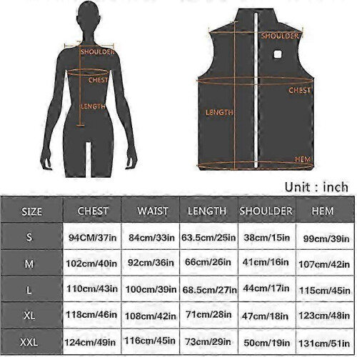 (L,blue)"Women's Heated Vest With 9 Heating Zones, USB Charging Vest" 1