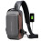 (graybrown) Anti Theft Sling Bag Backpack With Combination Lock, Large Capacity 2