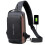 (blackbrown) Anti Theft Sling Bag Backpack With Combination Lock, Large Capacity 1