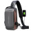 (graybrown) Anti Theft Sling Bag Backpack With Combination Lock, Large Capacity 1