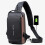 (blackbrown) Anti Theft Sling Bag Backpack With Combination Lock, Large Capacity 4