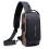 (graybrown) Anti Theft Sling Bag Backpack With Combination Lock, Large Capacity 4