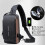 (blackbrown) Anti Theft Sling Bag Backpack With Combination Lock, Large Capacity 2