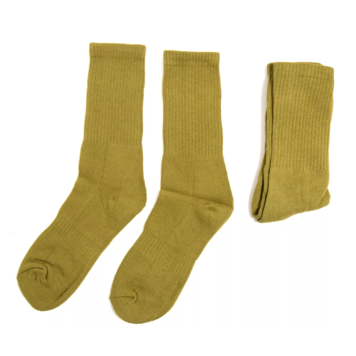 5 Pairs Khaki Mustard Socks UK 7 -11 Comfortable Warm Breathable 1