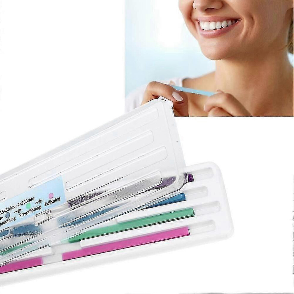 (As show, One size) Tooth Sandpaper, 60 Pcs/pack Dental Sanding Strips Teeth Polishing Finishing Gloss Contouring Tools Kit Resistant Deep Cleaning Oral Hygiene, Care Aid