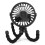 (Black,Black)Portable Baby Stroller Fan USB Rechargeable Mini Folding 3 Speed Adjustable Cooling Fan 1