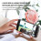 (Black,Black)Portable Baby Stroller Fan USB Rechargeable Mini Folding 3 Speed Adjustable Cooling Fan 4