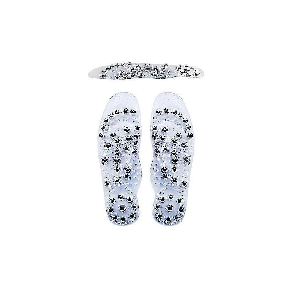 Kikidex (, L 28Cm) Magnetic Therapy Acupressure Slimming Insoles,Relieve Pain Improve Black